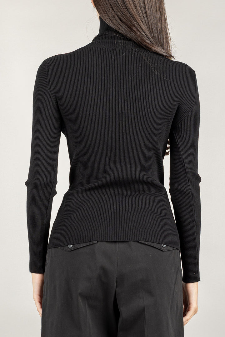 VICOLO - 22106F - MAGLIA COSTINA ASIMMETRICA