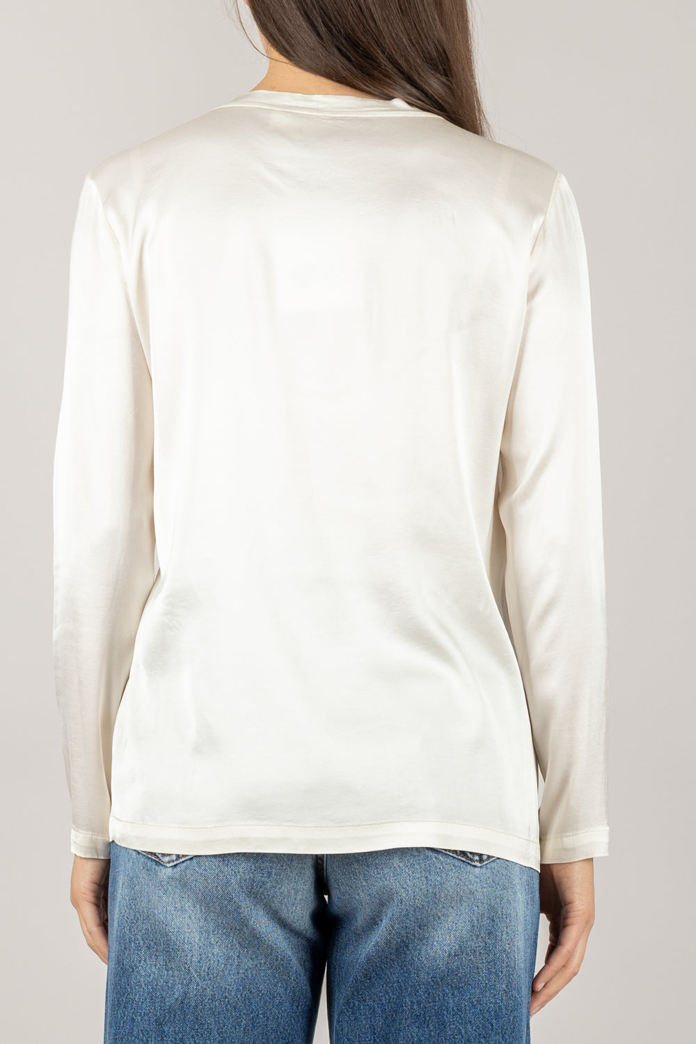 VICOLO - TF0244 - MAGLIA GIROCOLLO IN SATIN
