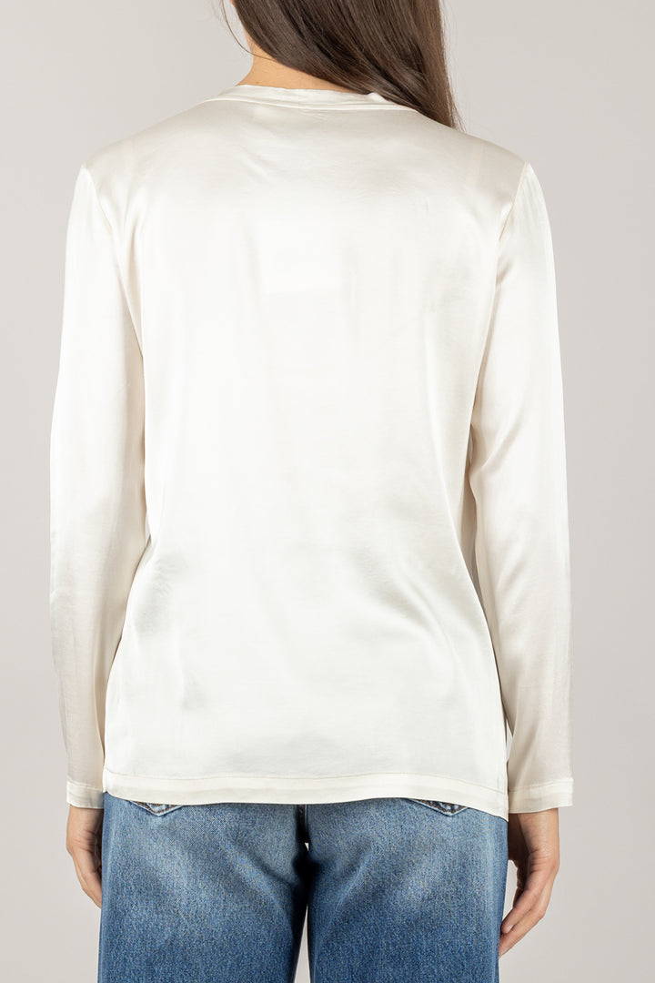 VICOLO - TF0244 - MAGLIA GIROCOLLO IN SATIN