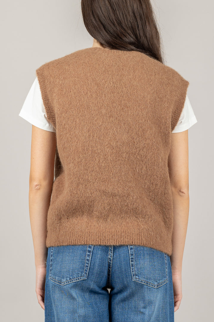 VICOLO - 55049F - GILET MOHAIR CON APPLICAZIONI