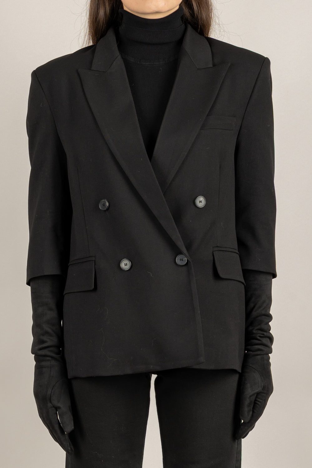 VICOLO - TF2106 - GIACCA DOPPIO PETTO CON GUANTI