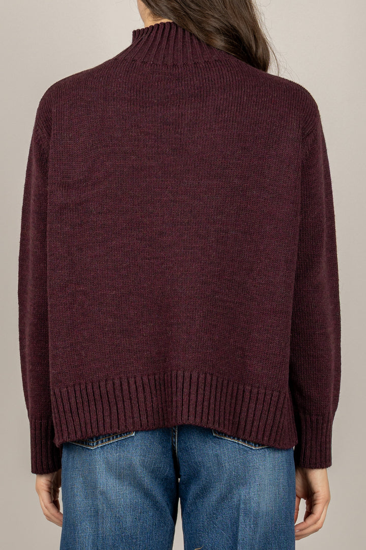 TENSIONE IN - D82044 - MAGLIA A COLLO ALTO MANICHE LUNGHE