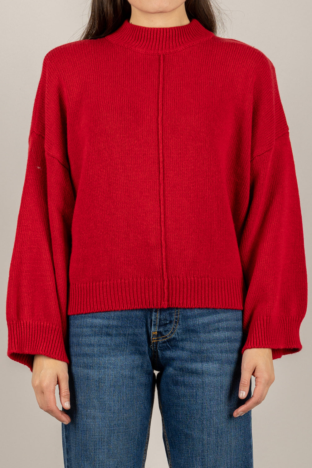 VICOLO - 55193F - MAGLIA SPALLINE CUCITURA FRONTALE