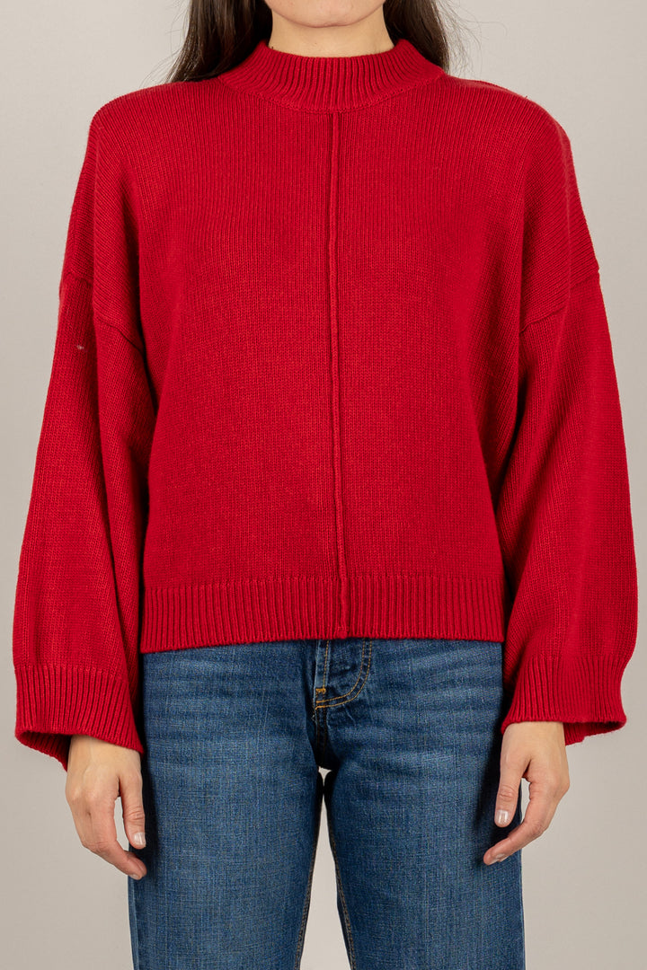 VICOLO - 55193F - MAGLIA SPALLINE CUCITURA FRONTALE