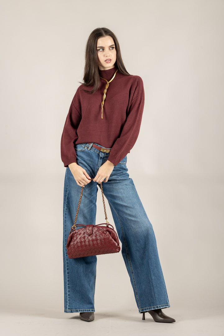 VICOLO - 77063F - MAGLIA MEZZO COLLO