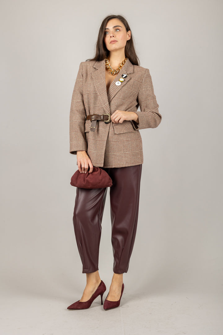 DIXIE - P845Y162 - PANTALONE CARROT ECOPELLE