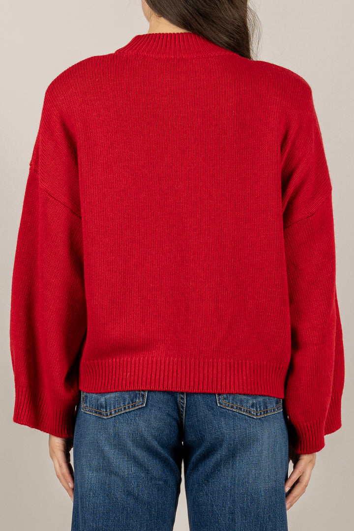 VICOLO - 55193F - MAGLIA SPALLINE CUCITURA FRONTALE