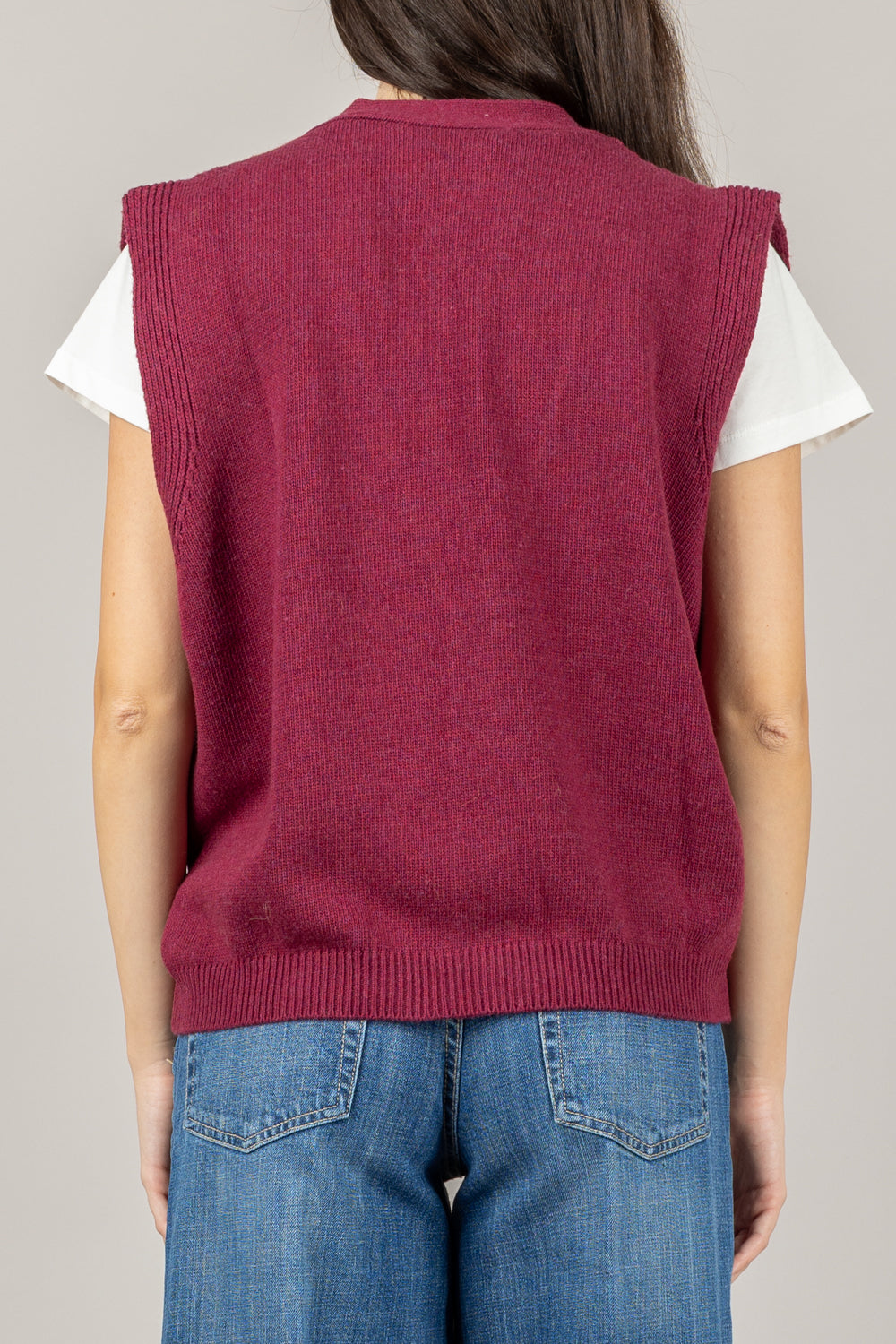 VICOLO - 77277F - GILET SCOLLO A V CON BOTTONI