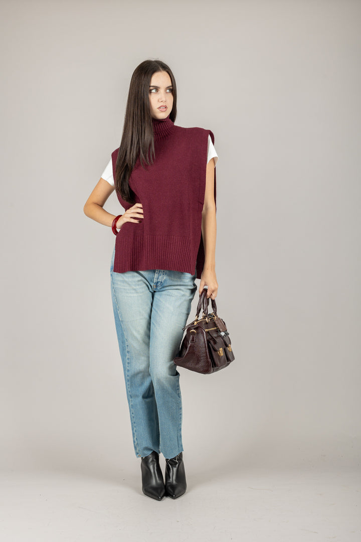 KONTATTO - 3M1032NI - MAGLIA DOLCEVITA A COSTINE