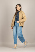 TENSIONE IN - S26J385 - GIACCA BOMBER SABBIA