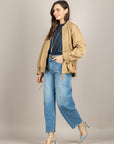 TENSIONE IN - S26J385 - GIACCA BOMBER SABBIA