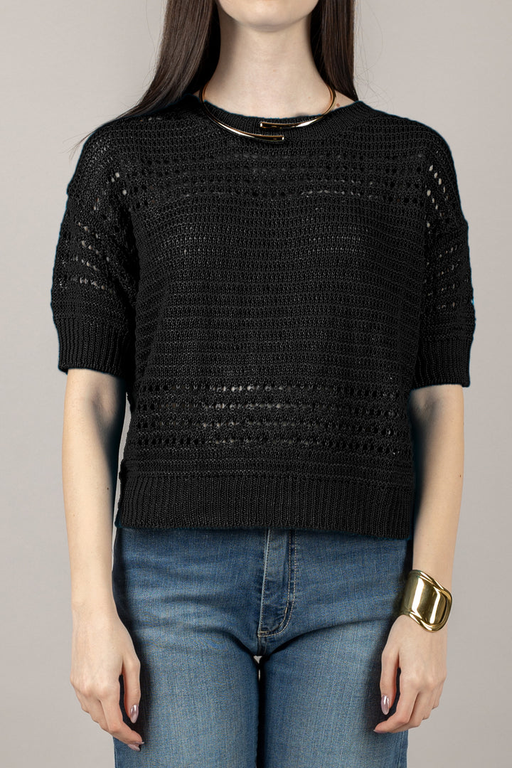 VICOLO - 55054D - MAGLIA RETE CROP
