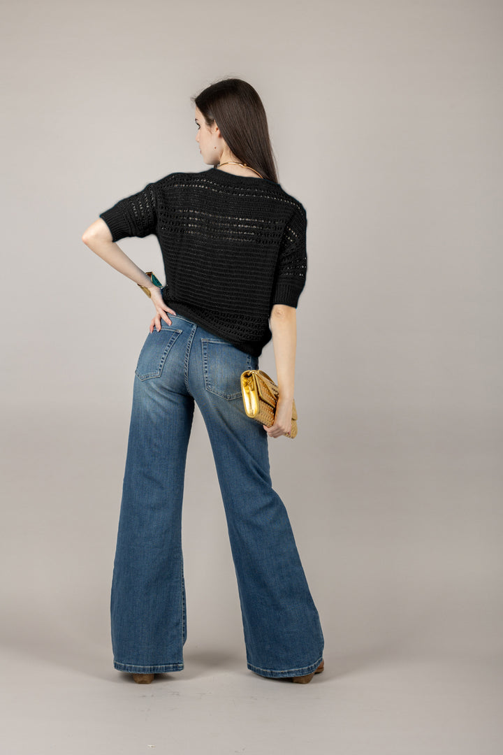 VICOLO - 55054D - MAGLIA RETE CROP
