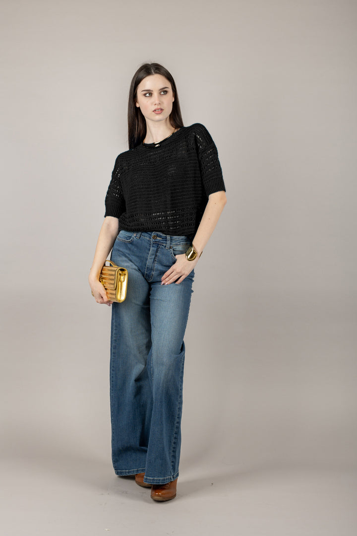 VICOLO - 55054D - MAGLIA RETE CROP