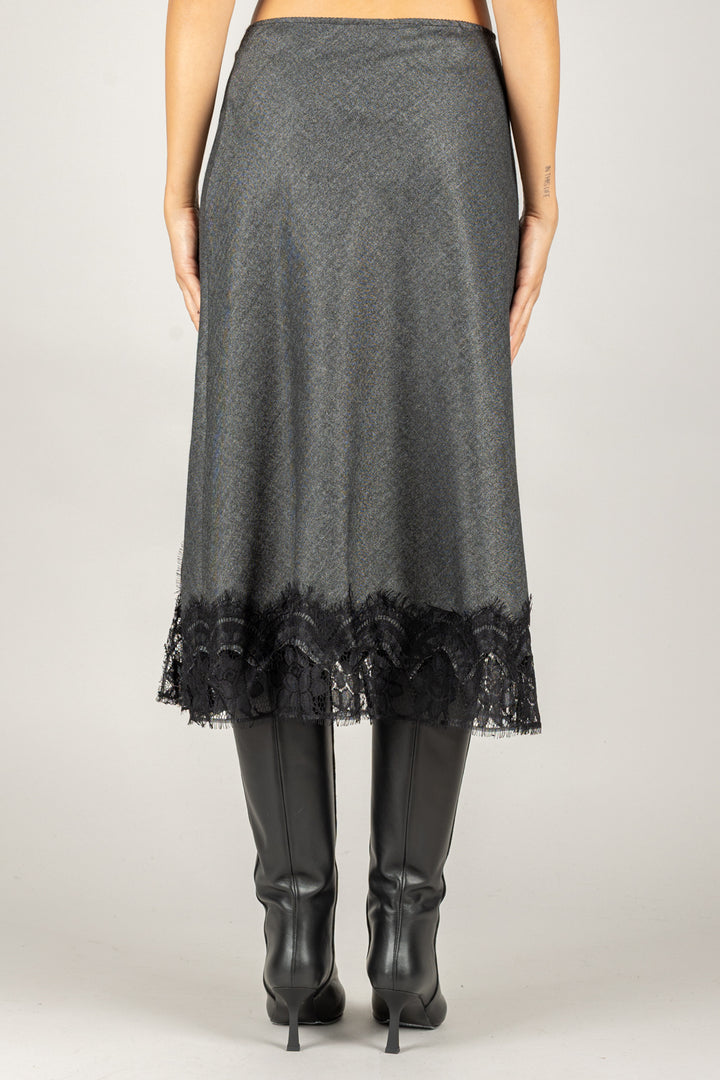 TENSIONE IN - 37619 - GONNA MIDI CON PIZZO