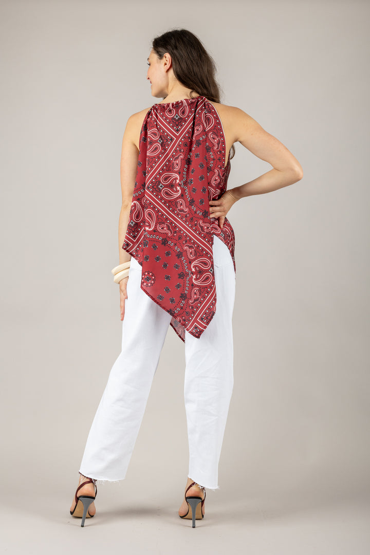 HAVEONE - RMI-N086 - TOP A FAZZOLETTO STAMPA BANDANA