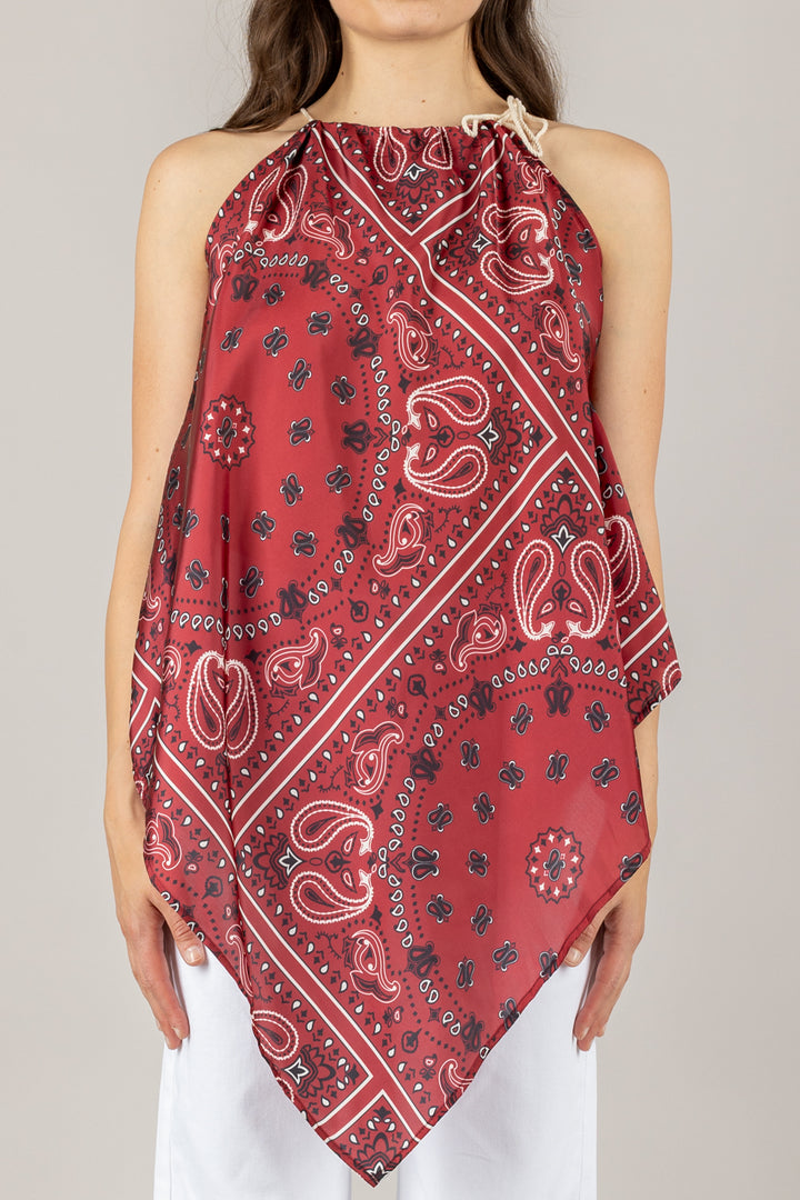 HAVEONE - RMI-N086 - TOP A FAZZOLETTO STAMPA BANDANA