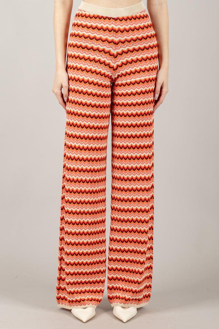 VICOLO - 22154D - PANTALONE FANTASIA CHEVRON