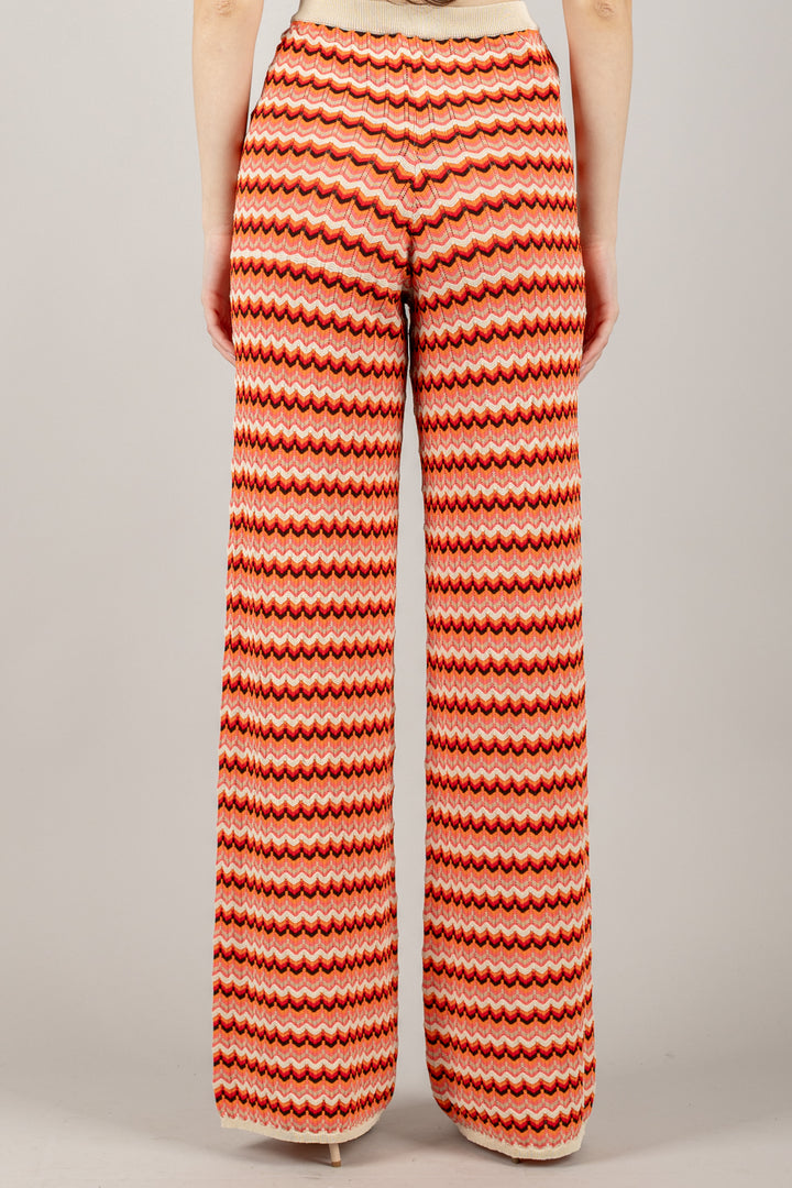 VICOLO - 22154D - PANTALONE FANTASIA CHEVRON