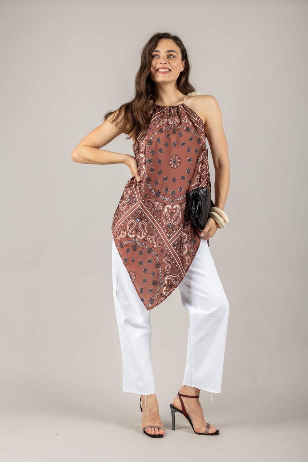 HAVEONE - RMI-N086 - TOP A FAZZOLETTO STAMPA BANDANA