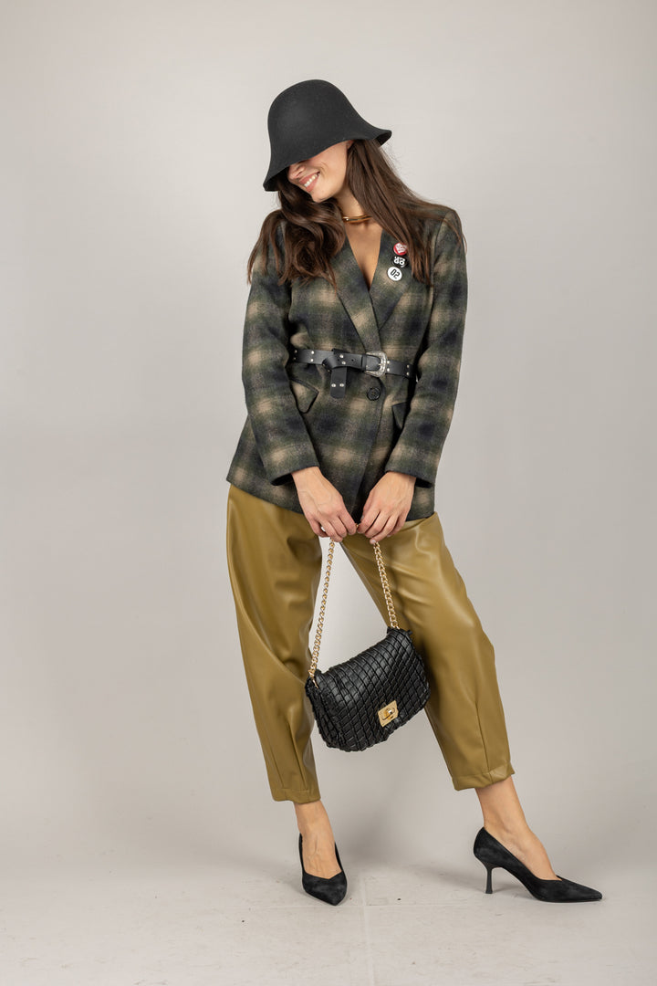 DIXIE - P845Y162 - PANTALONE CARROT ECOPELLE