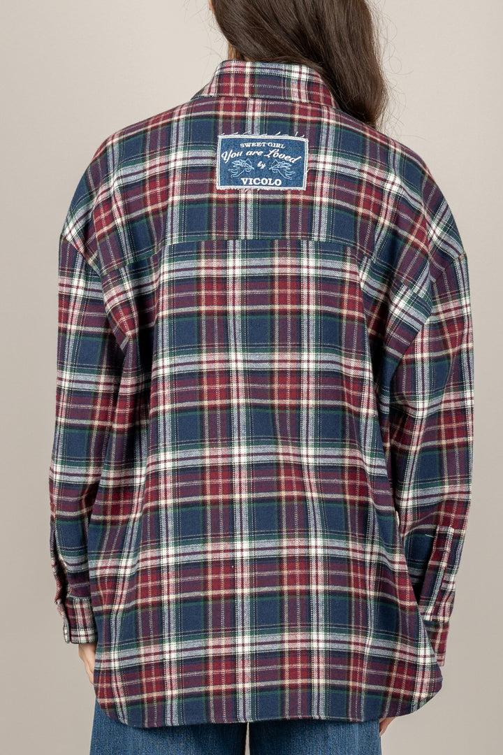 VICOLO - RF0505 - CAMICIA CHECK OVER