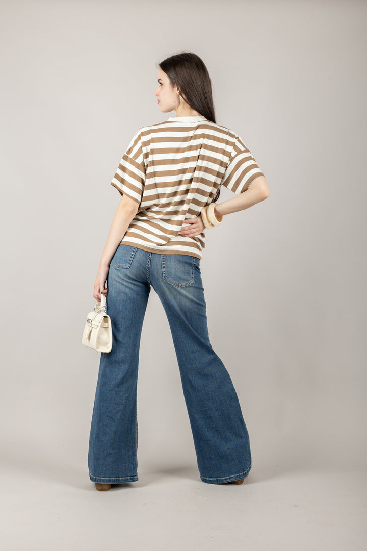 VICOLO - UD0196 - T-SHIRT RIGHE
