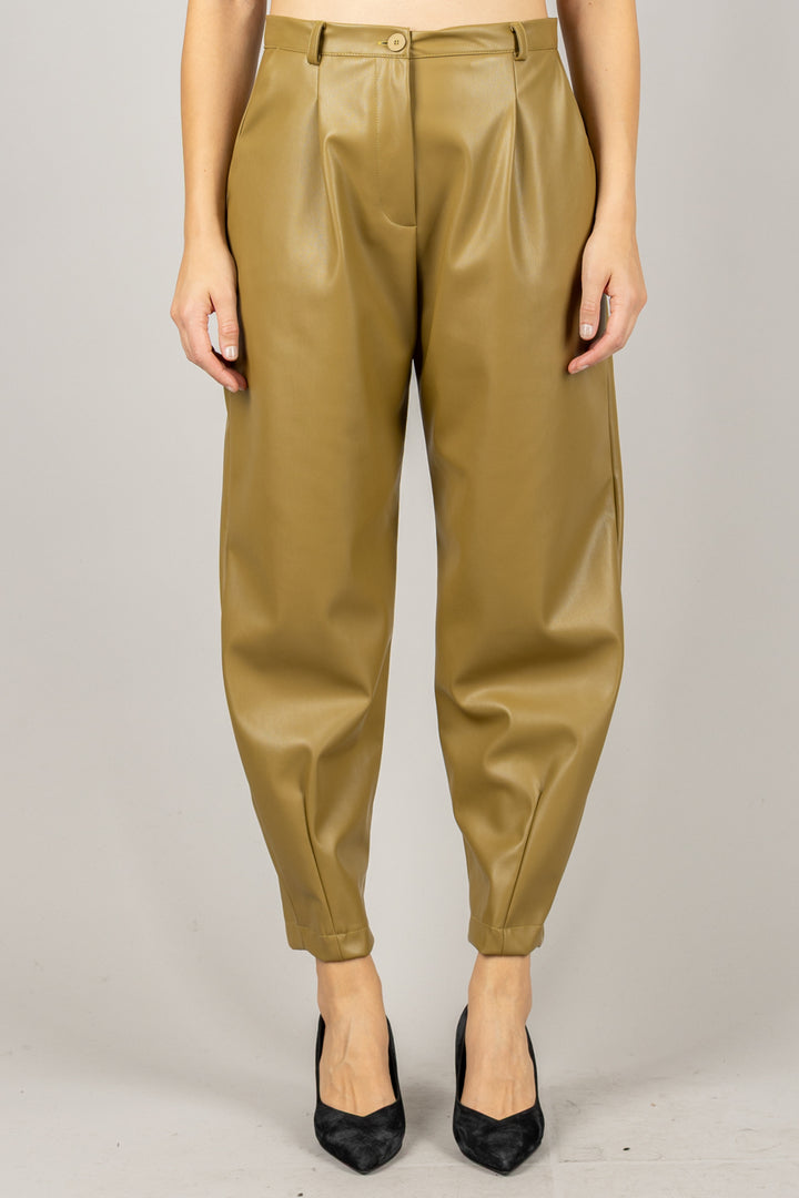 DIXIE - P845Y162 - PANTALONE CARROT ECOPELLE