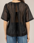 VICOLO - TAB2433 - BLUSA IN LYOCELL NERO
