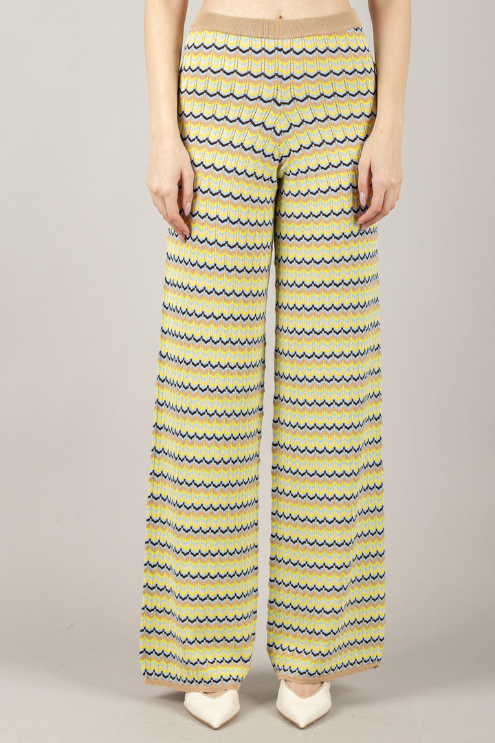 VICOLO - 22154D - PANTALONE FANTASIA CHEVRON