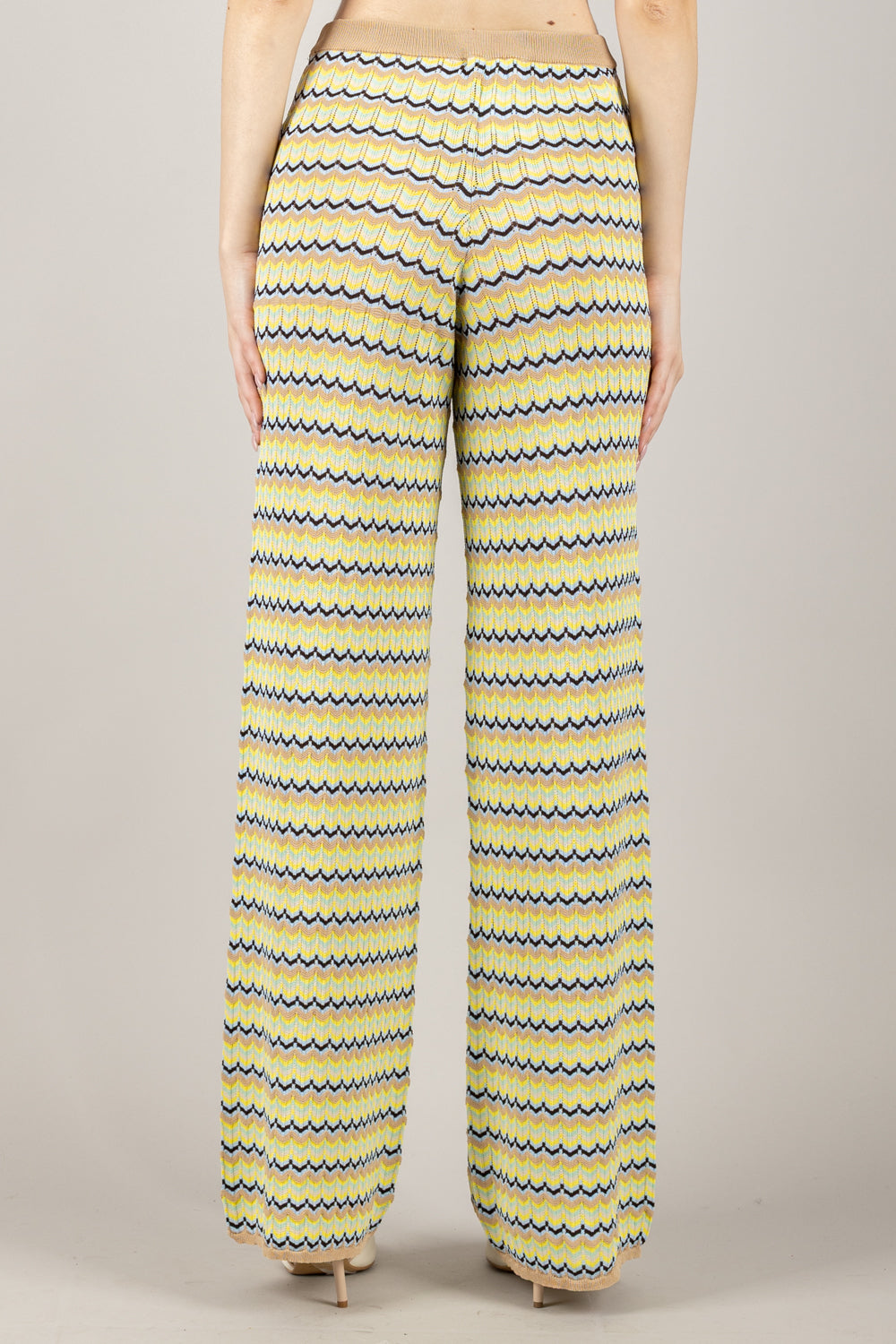 VICOLO - 22154D - PANTALONE FANTASIA CHEVRON