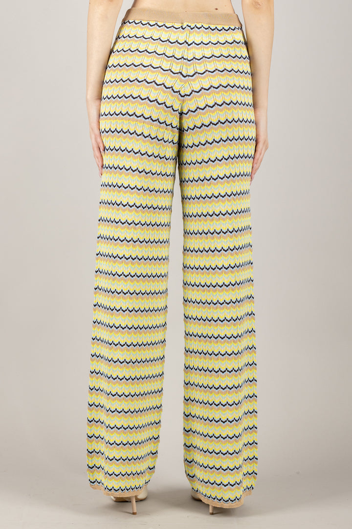 VICOLO - 22154D - PANTALONE FANTASIA CHEVRON