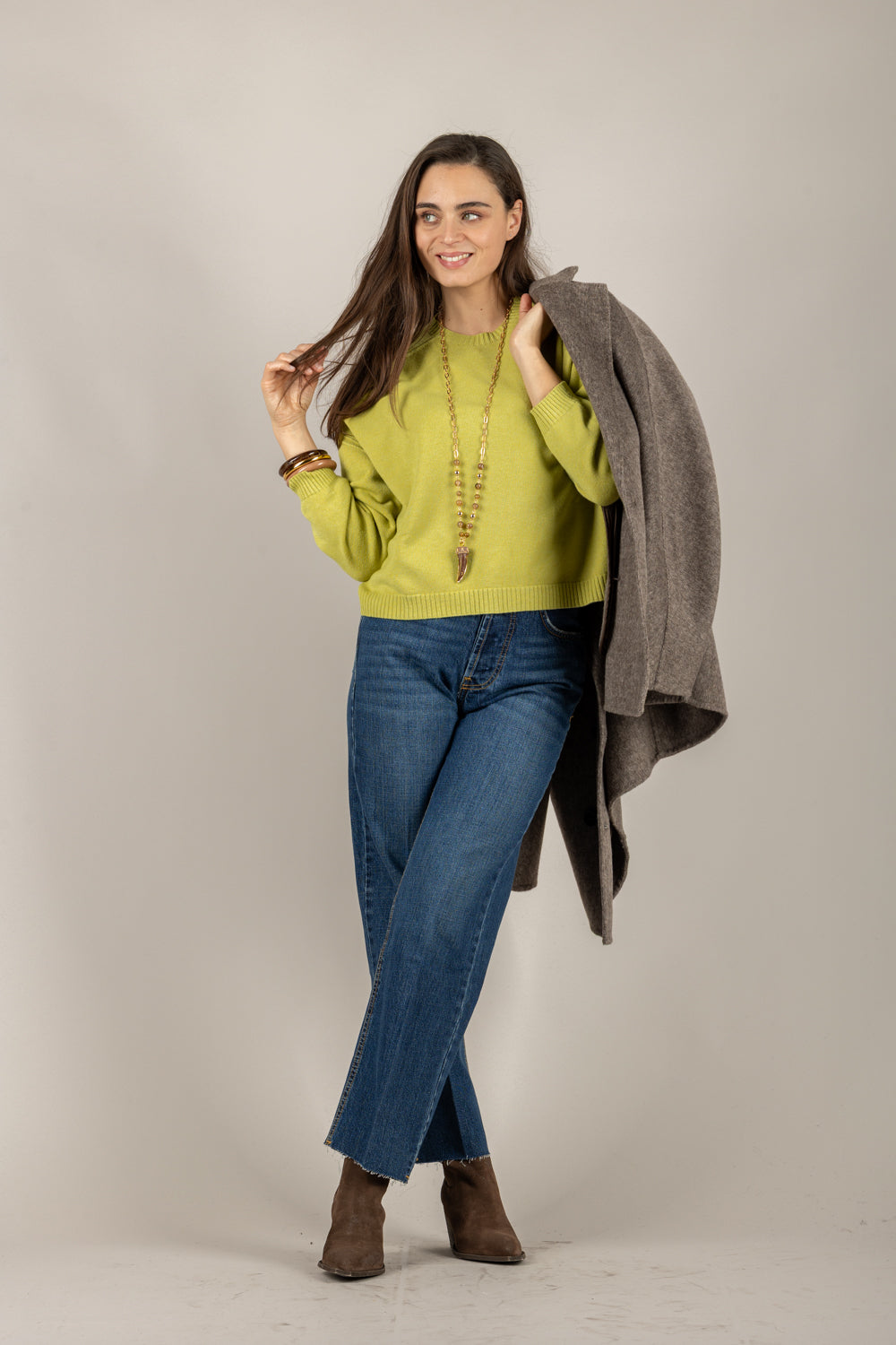 VICOLO - 77062F - MAGLIA SCATOLETTA GIROCOLLO