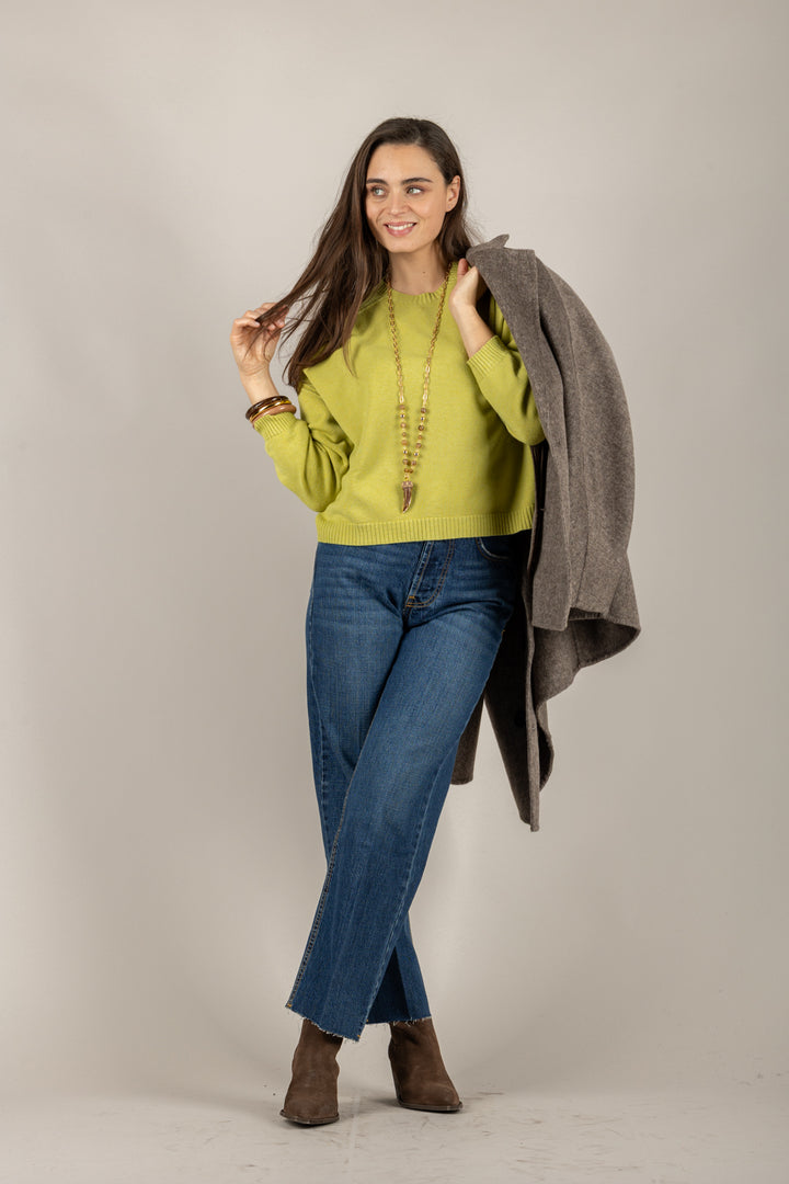 VICOLO - 77062F - MAGLIA SCATOLETTA GIROCOLLO