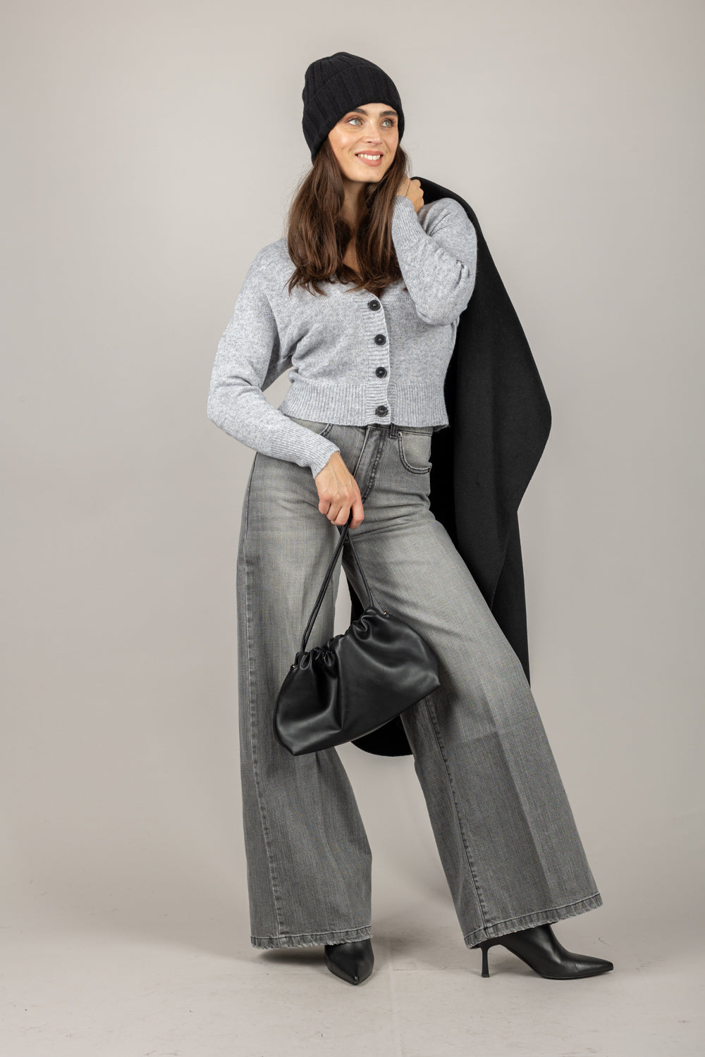 VICOLO - 77282F - CARDIGAN CROP