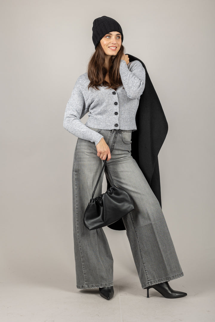 VICOLO - 77282F - CARDIGAN CROP