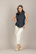 TENSIONE IN - TZ1040 - GILET CON CHIUSURA ALAMARI BLU
