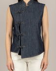 TENSIONE IN - TZ1040 - GILET CON CHIUSURA ALAMARI BLU
