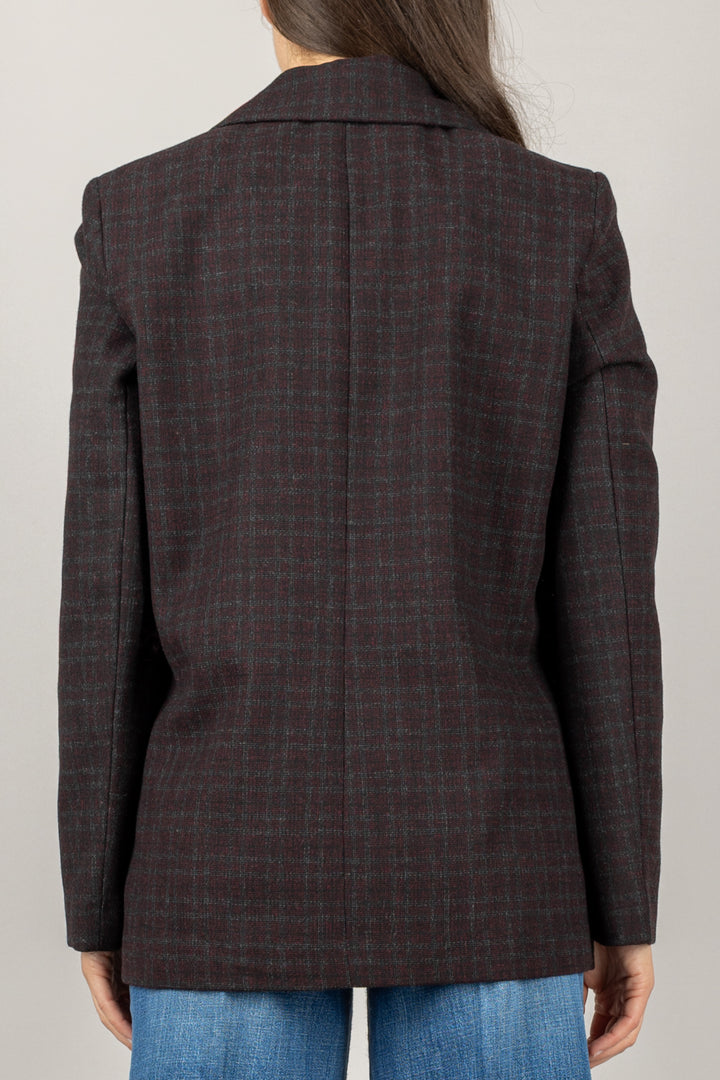 VICOLO - TF1881 - GIACCA CHECK CON SPILLE UN PETTO