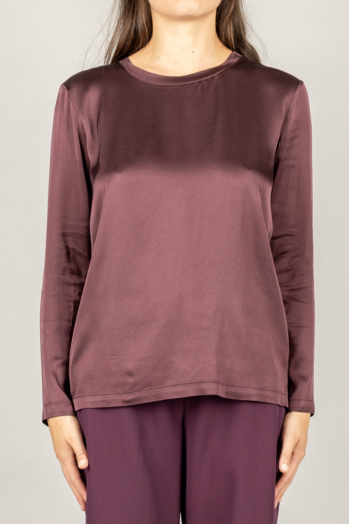 VICOLO - TF0244 - MAGLIA GIROCOLLO IN SATIN