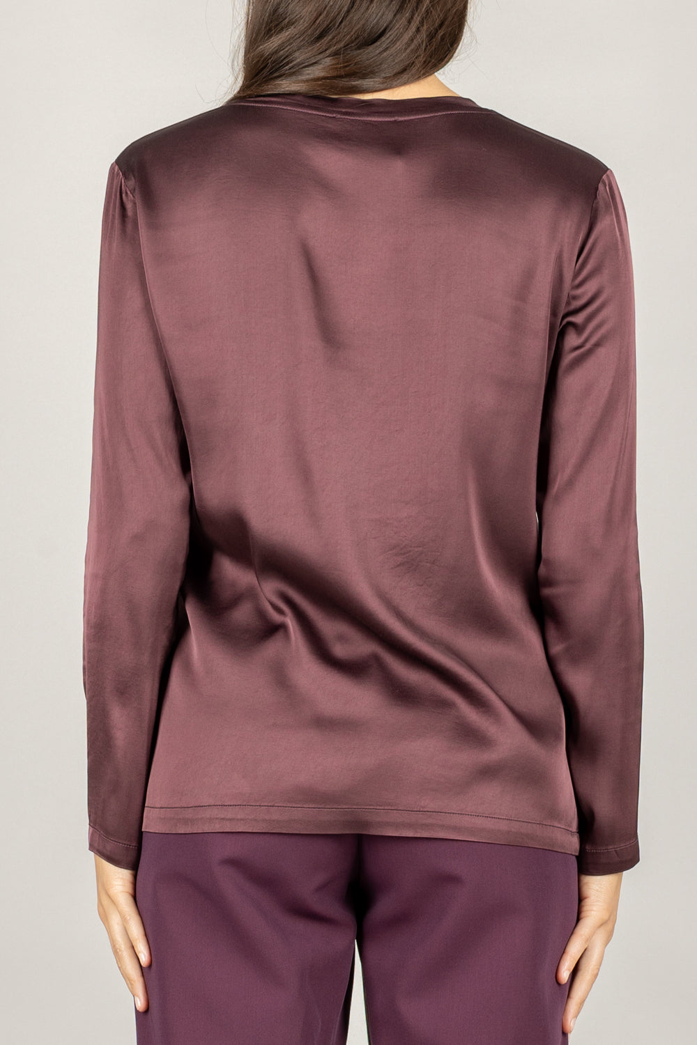 VICOLO - TF0244 - MAGLIA GIROCOLLO IN SATIN