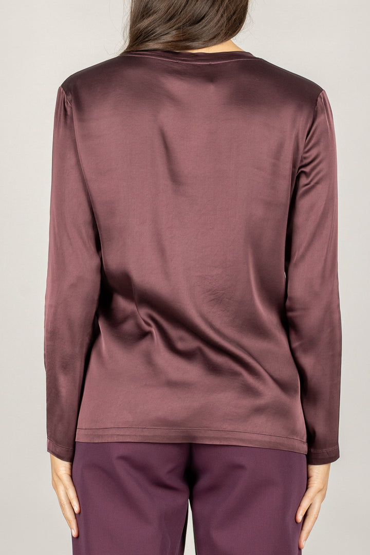 VICOLO - TF0244 - MAGLIA GIROCOLLO IN SATIN