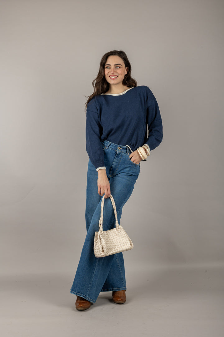 TENSIONE IN - 15291 - MAGLIA BICOLORE