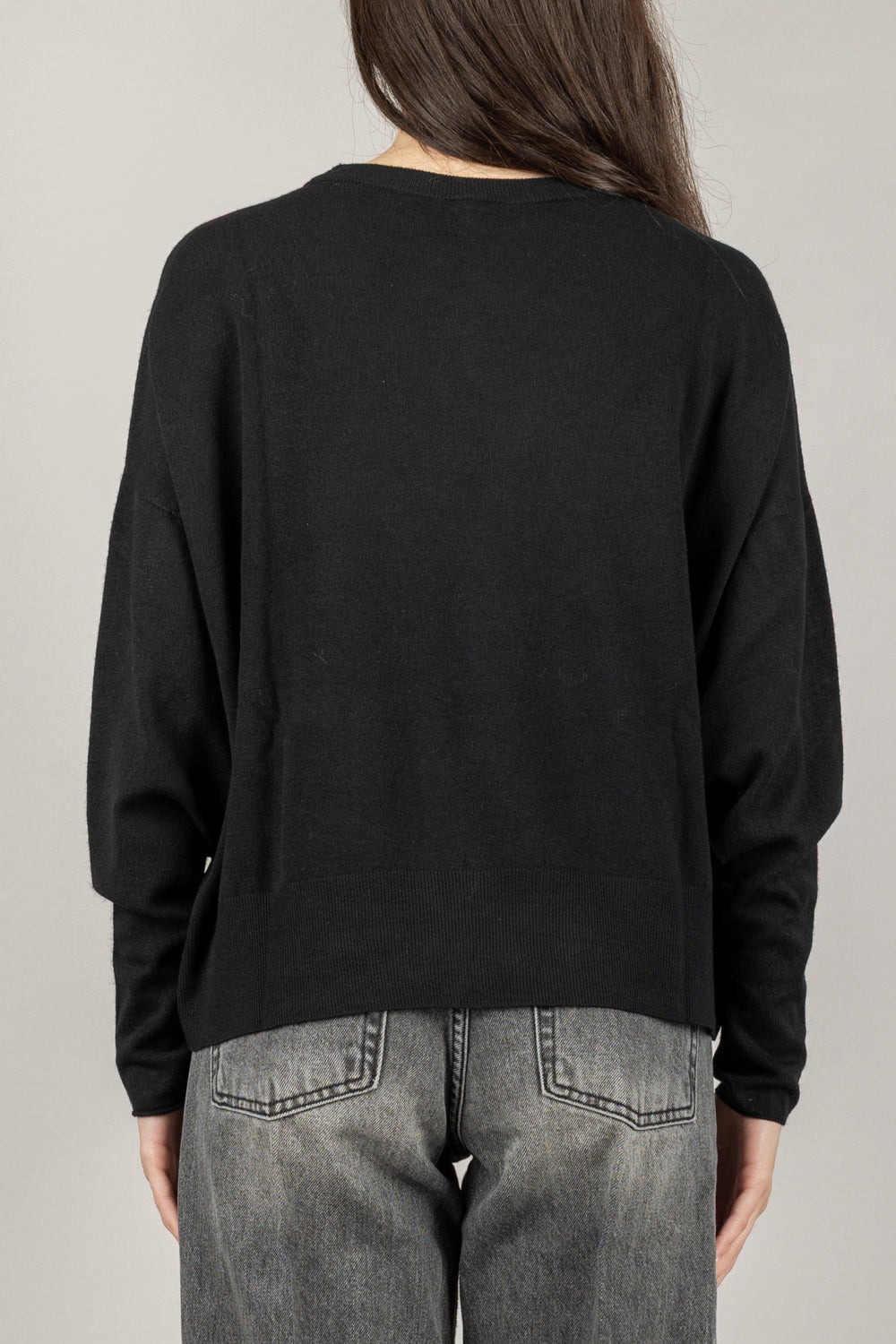 VICOLO - 44015F - MAGLIA GIROCOLLO CON POLSINI