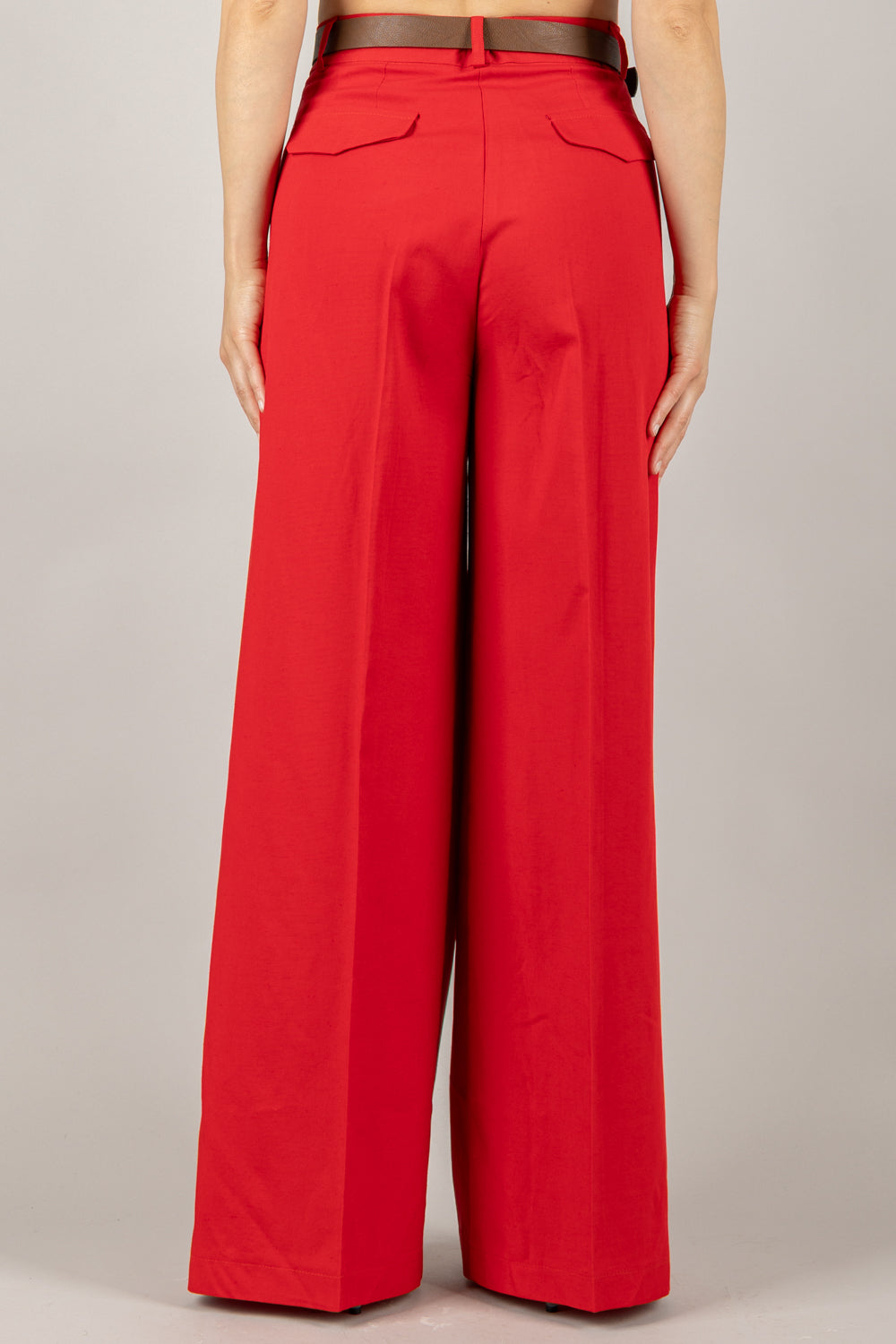 VICOLO - TD2331 - PANTALONE A PALAZZO CON CINTA