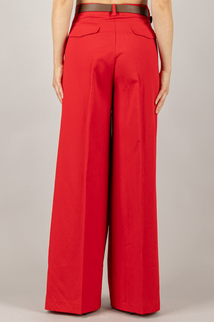VICOLO - TD2331 - PANTALONE A PALAZZO CON CINTA