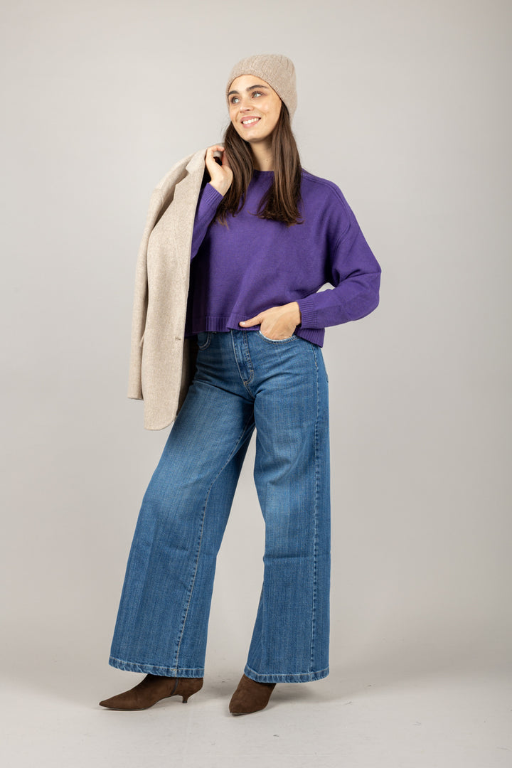 VICOLO - 77062F - MAGLIA SCATOLETTA GIROCOLLO