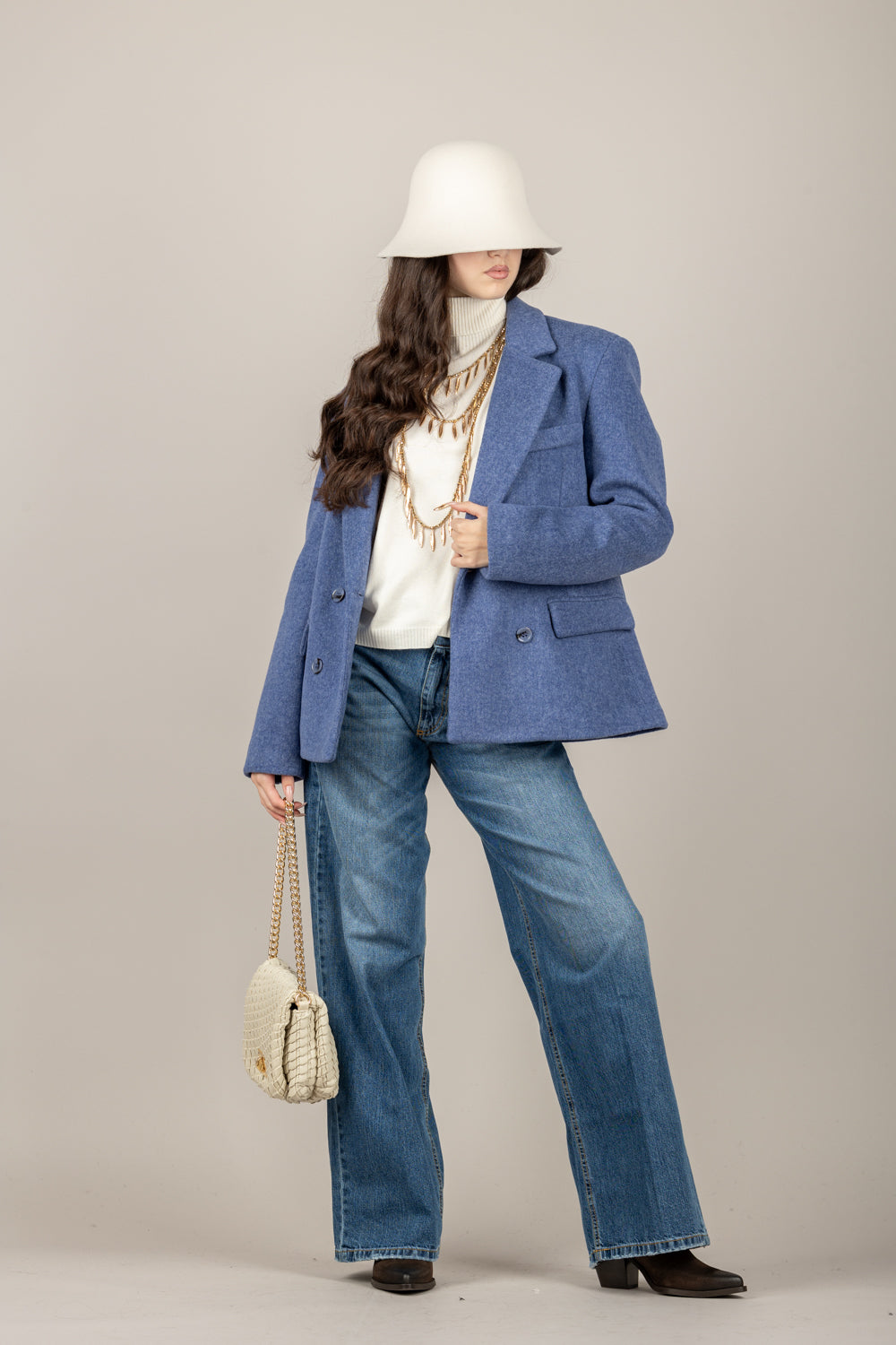 TENSIONE IN - 26B1365 - GIACCA DRITTA DOPPIO PETTO