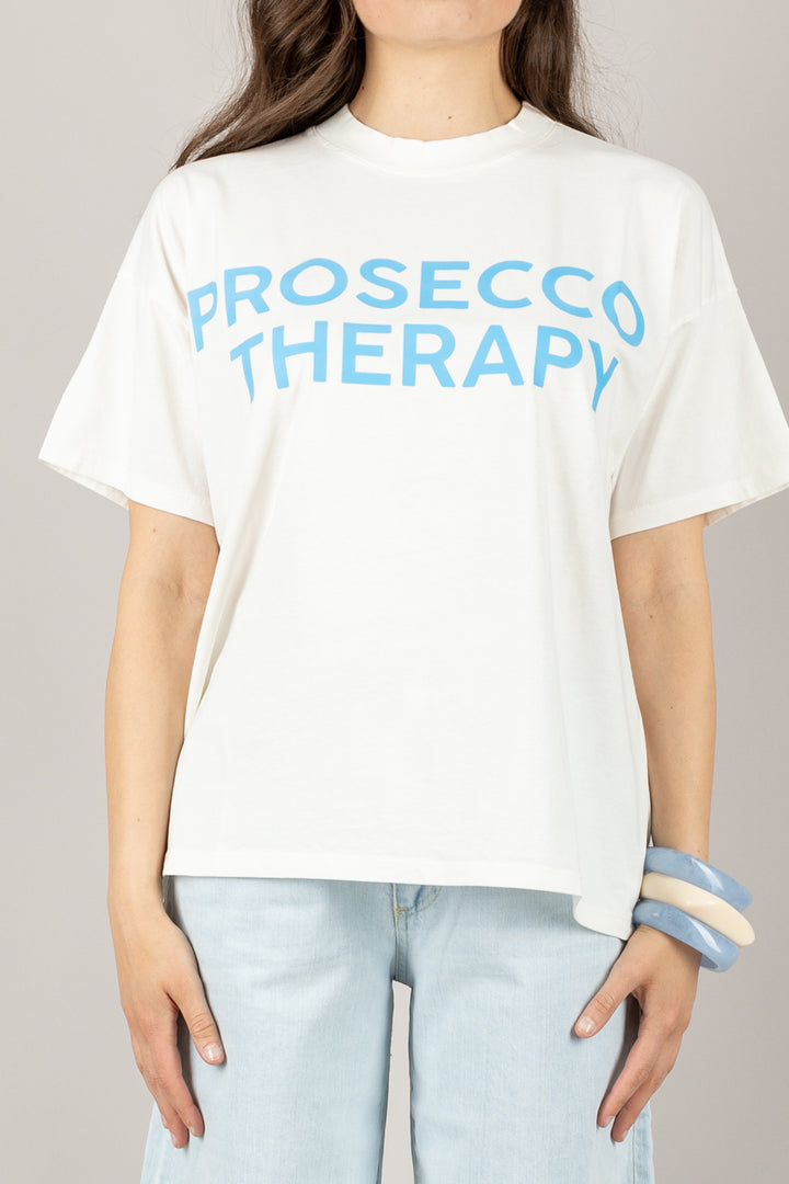 VICOLO - RD0876- T-SHIRT PROSECCO THERAPY