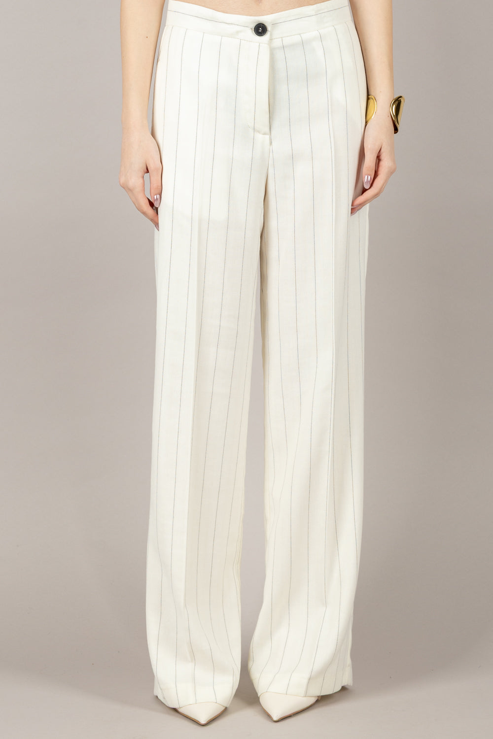 VICOLO - TD0769 - PANTALONE A PALAZZO GESSATO